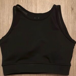 Nicole Miller Sport Black Sports Bra Medium Support Activewear NWOT